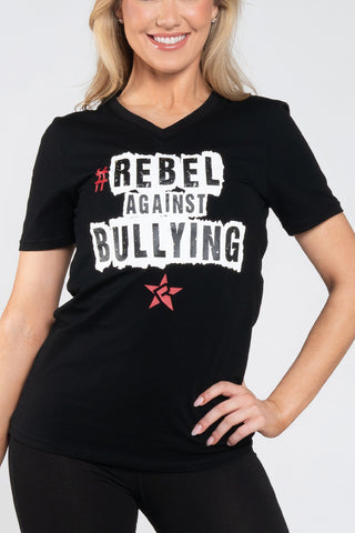 Unisex Classic V Neck Rebel Against Bullying Tee