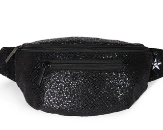 Black Viper Snakeskin Adult Rebel Fanny Pack with Black Zipper