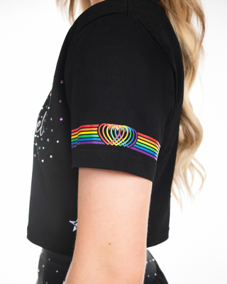 Be a Rebel Cropped Tee in Rainbow Crush