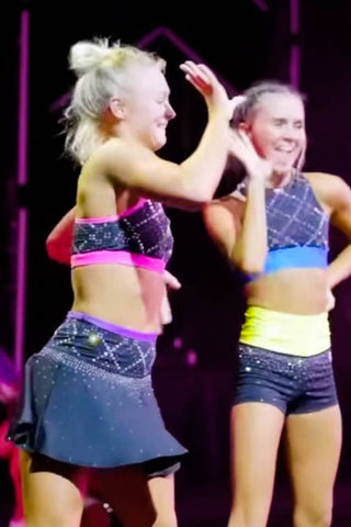 Beth Sports Bra in Pink Crystal Couture - Special Order