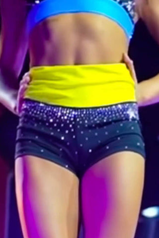 Legendary Compression Shorts in Yellow Crystal Couture - Special Order