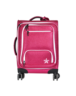 Fuchsia Dream Luggage with White Zipper