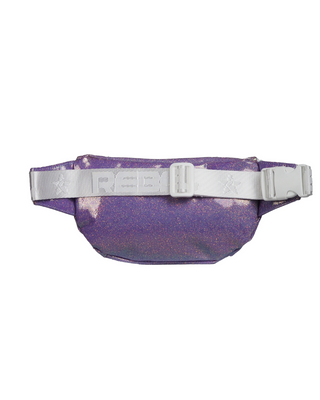 Glossy Neon Purple Youth Rebel Fanny Pack with White Zipper