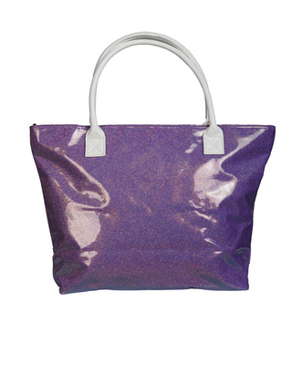 Glossy Neon Purple Rebel Tote Bag