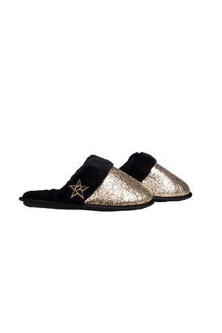 Tinsel Slippers in Gold - FINAL SALE