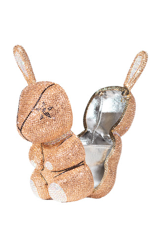 Crystal Rebel Rabbit Crossbody in Rose Gold