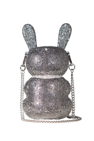Crystal Rebel Rabbit Crossbody in Charcoal