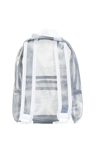 Metallic Mesh Rebel Retro Baby Backpack with White Zipper