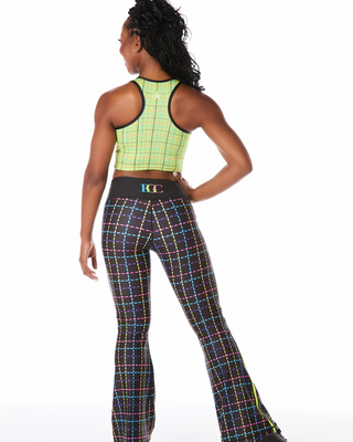 Black Girls Cheer Longline Sports Bra in Plaid with Purpose - SPECIAL ORDER