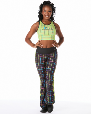 Black Girls Cheer Longline Sports Bra in Plaid with Purpose - SPECIAL ORDER