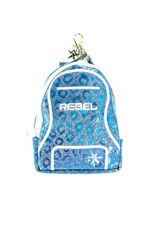 Leopard in Steel Blue Mini Rebel Dream Bag Coin Purse