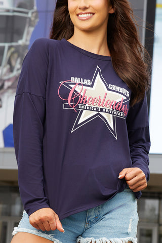 America's Sweethearts Long Sleeve Tee in Navy