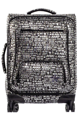 Signature in Black and Silver Rebel Dream Luggage with Black Zipper