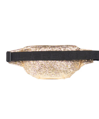 Tinsel in Gold Adult Rebel Fanny Pack with Black Zipper