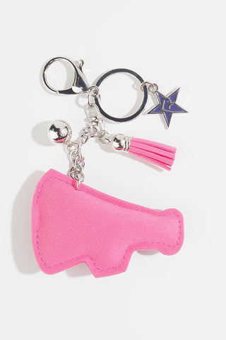 Crystal Megaphone Keychain in Pink