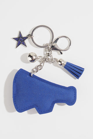 Crystal Megaphone Keychain in Navy Blue