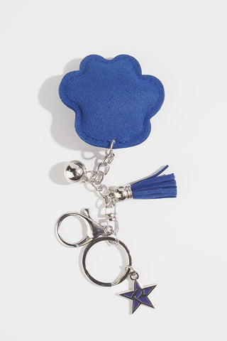 Crystal Paw Keychain in Navy Blue