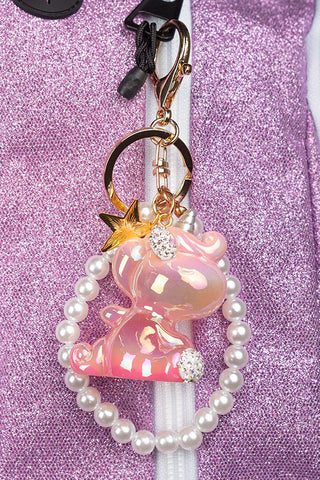 Mini Unicorn Keychain in Pink Pearl