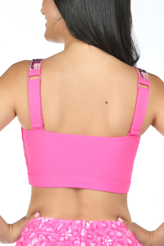 Kali Sports Bra in Electric Pink
