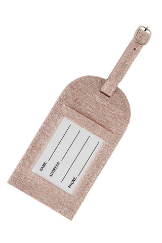 Sparkling Silk in Pink Champagne Rebel Level Luggage Tag