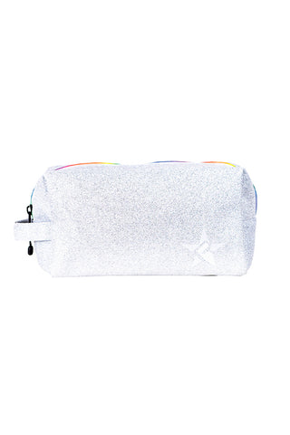 Opalescent Rebel Makeup Bag with Rainbow Zipper