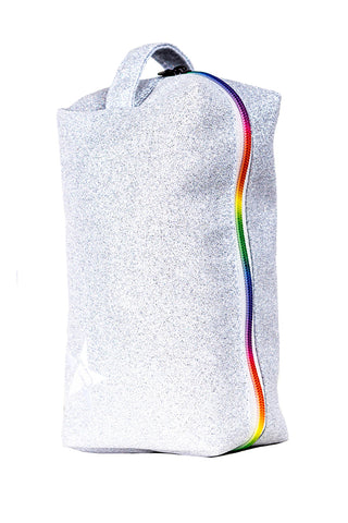 Opalescent Rebel Makeup Bag with Rainbow Zipper