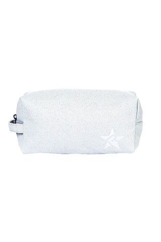 Opalescent Rebel Makeup Bag with White Zipper