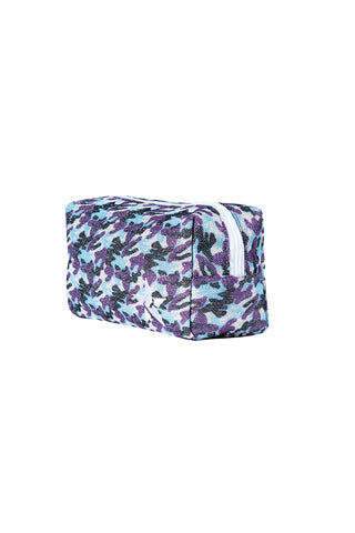 DiamondNet™ in Mythical Camo Rebel Makeup Bag with White Zipper