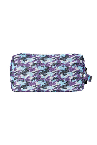 DiamondNet™ in Mythical Camo Rebel Makeup Bag with White Zipper