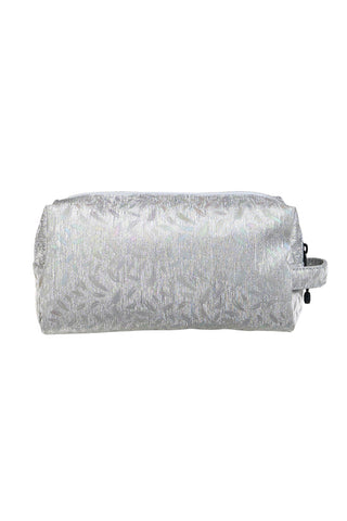 Feather in Opalescent Rebel Make up Bag with White Zipper