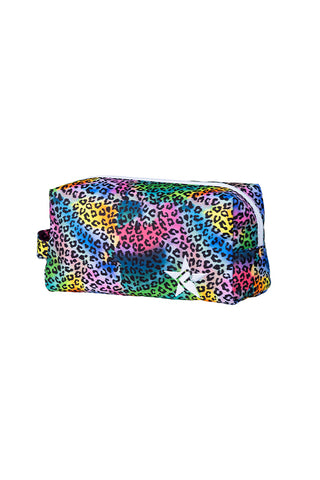 Limited Edition Rainbow Jungle Rebel Makeup Bag with White Zipper