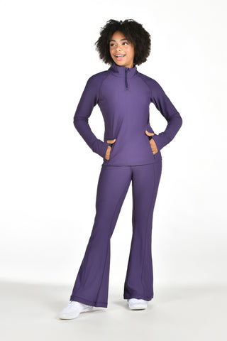 Maple Flare Leggings in Mulberry Purple