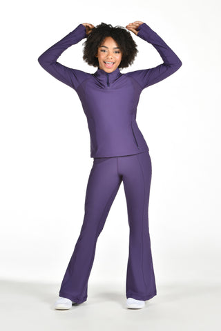 Maple Flare Leggings in Mulberry Purple