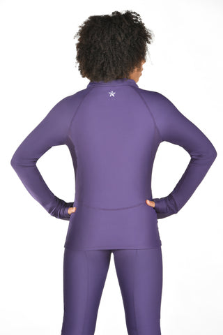 Maple Half Zip Pullover in Mulberry Purple