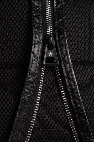 Quilted Sparkle Rebel Purse Bag with Black Zipper