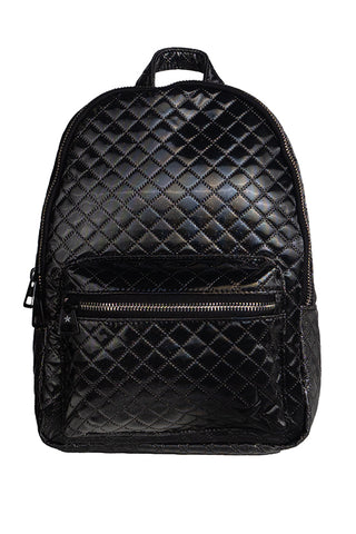 Quilted Sparkle Rebel Purse Bag with Black Zipper