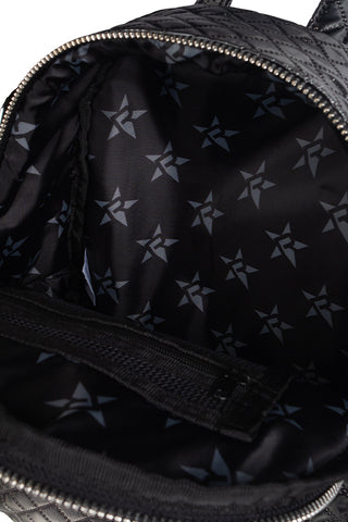 Quilted Sparkle Rebel Purse Bag with Black Zipper