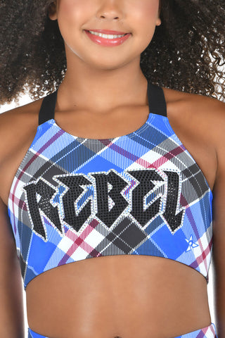Plaiditude Sports Bra in Royal Blue