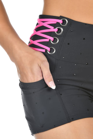 Punk Princess Compression Short in Pink