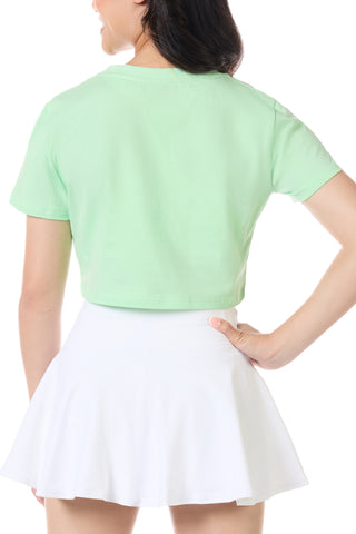Rebel Against Bullying Cropped Tee in Pistachio