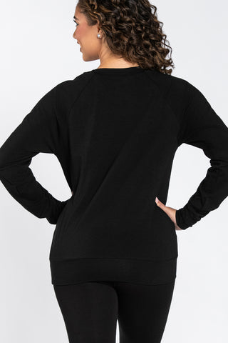 Rebel Athletic Long Sleeve Shirt in Black