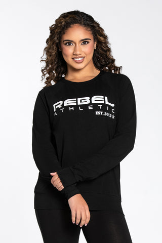 Rebel Athletic Long Sleeve Shirt in Black