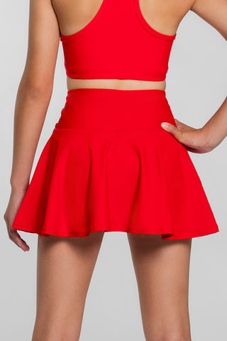 Legendary Flouncy Skirt in Red ContourFlex