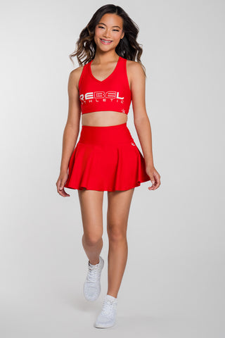 Legendary Flouncy Skirt in Red ContourFlex