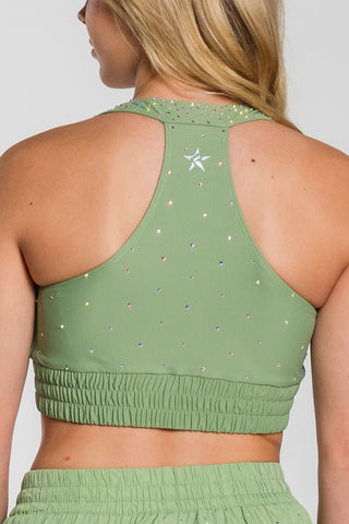 Nala Sports Bra in Jade