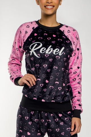 Plush Pullover in Rebel Love