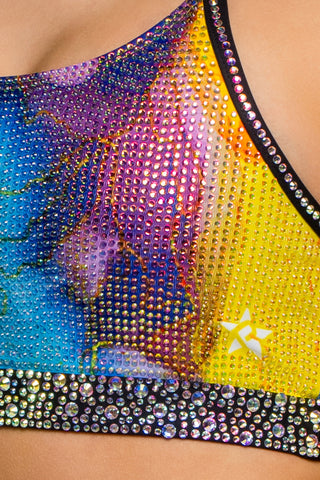 Joanna Crystal Couture Sports Bra in Color Pop