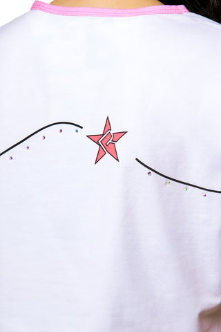 Cropped Tee in Pink Crush