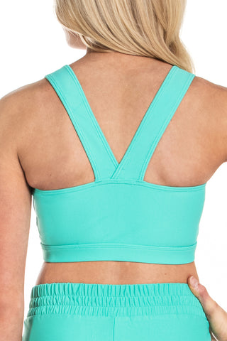 Kayla Sports Bra in Aqua