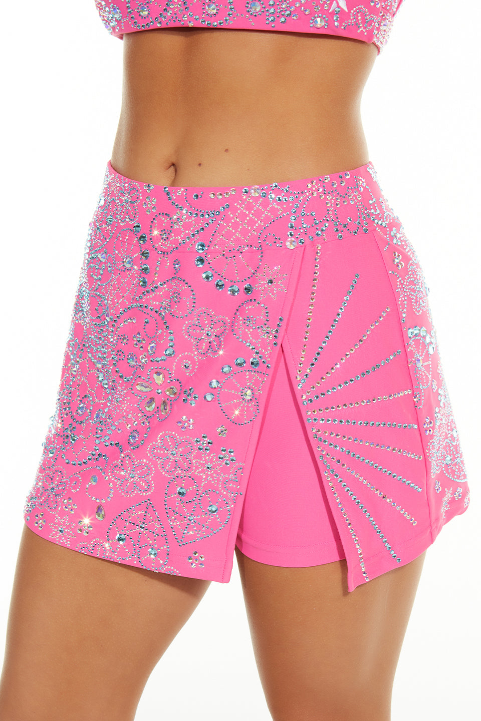 Rose Burst Crystal Couture Skirt Rebel Athletic